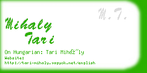 mihaly tari business card